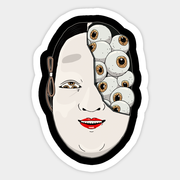 Angura Kei Dark Japanese Aesthetic Noh Mask Weirdcore Eyes Angura Kei